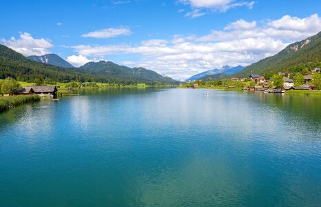 Weißensee panorama view photo