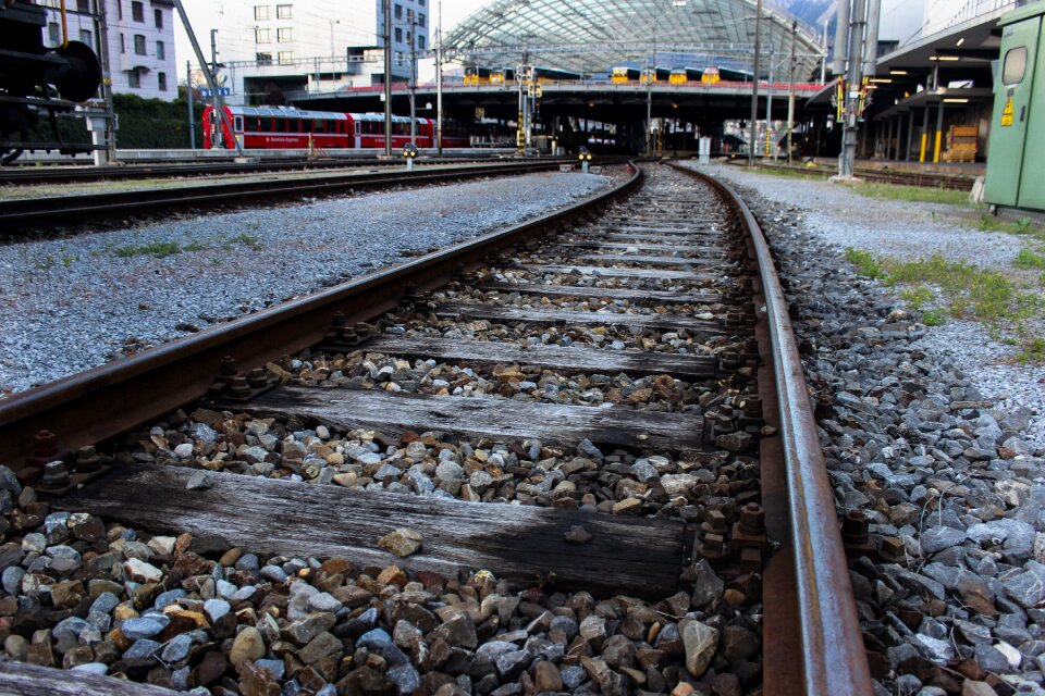 Railway train race track