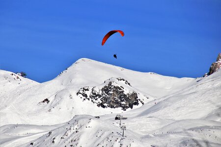 Mountains paraglider biel photo
