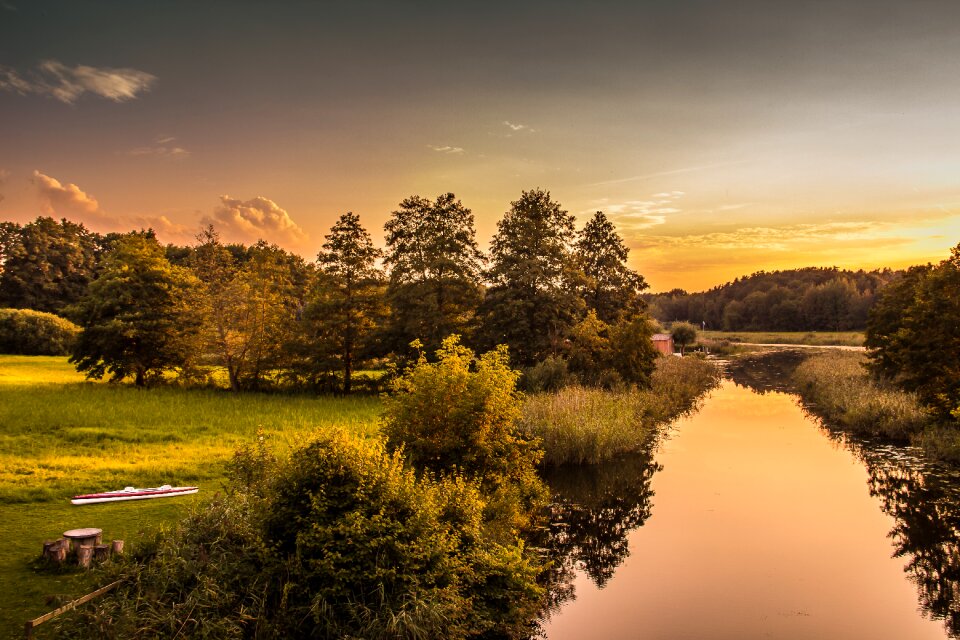 Sunset nature landscape