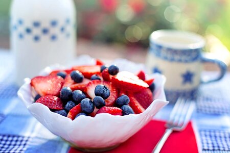 Red white and blue strawberries