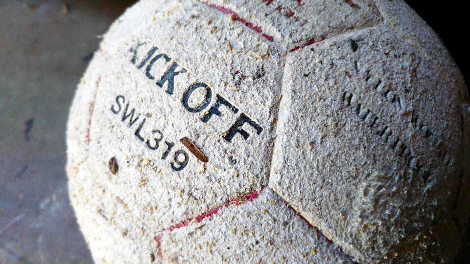 Worn football toys