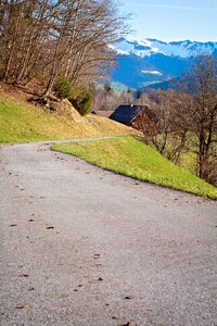 House trees mountains