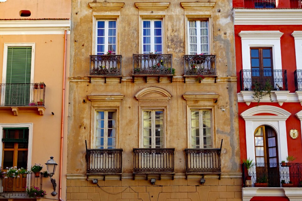 Houses facades window