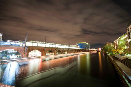 Transportation system illuminated berlin