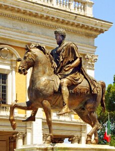 Bronze statue equestrian photo