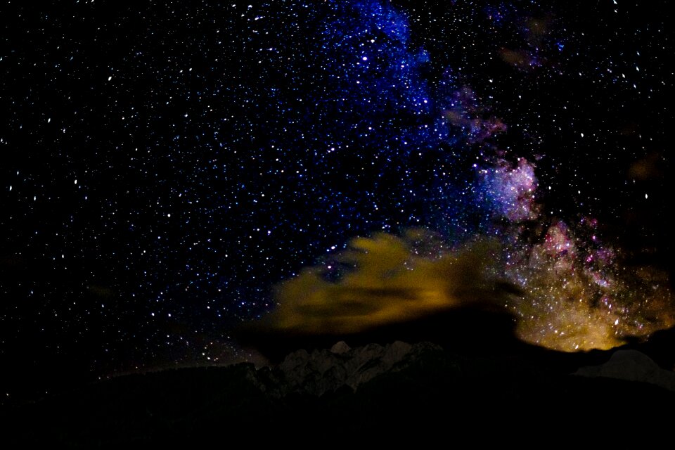 Night mountains landscape