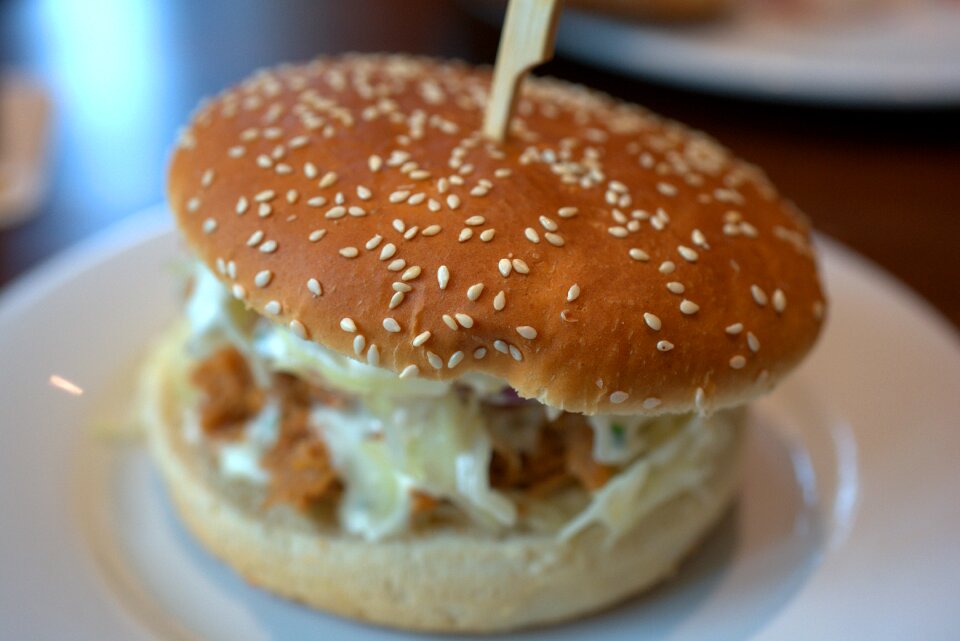 Meat cheeseburger fast food