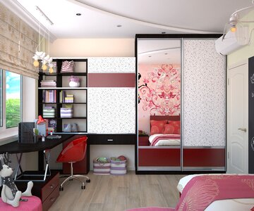The child's bedroom for princess within