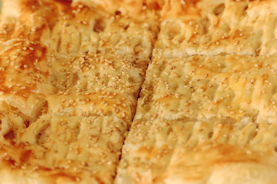 Pastries spicy salami