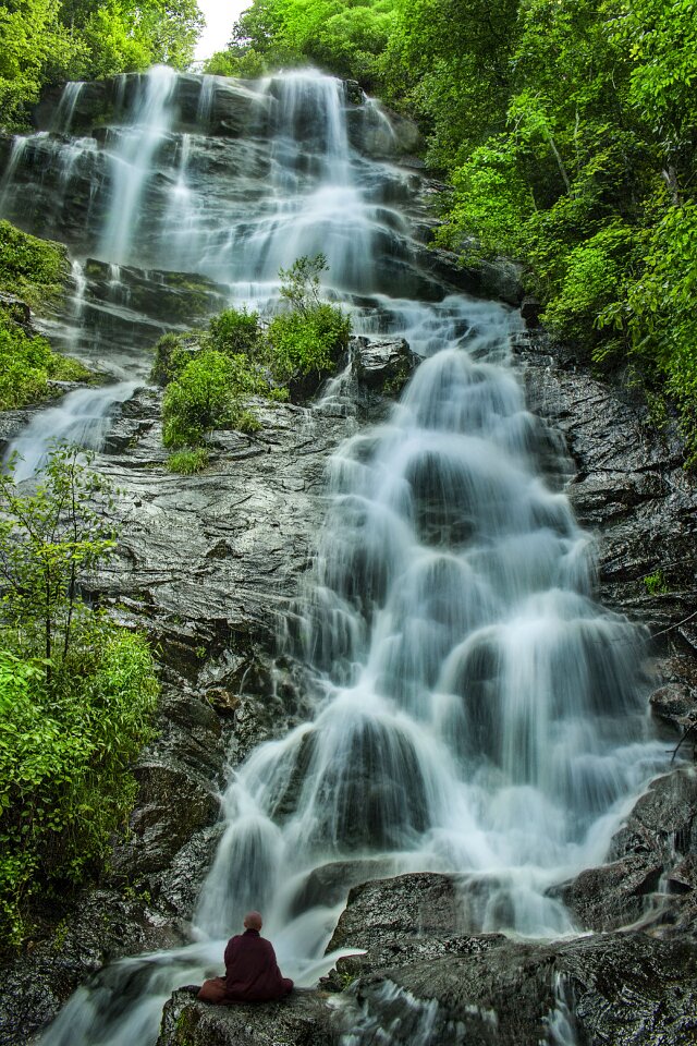 Waterfall meditate relax