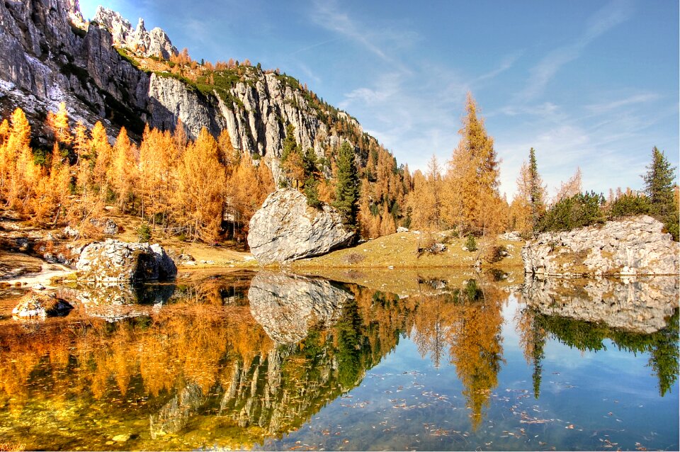 Alpine nature lake photo