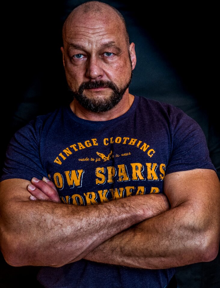 Body builder muscles man portraits