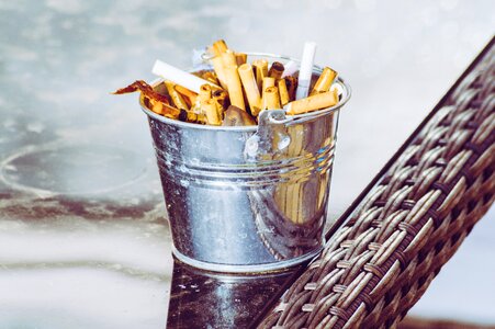 Cigars table bucket photo