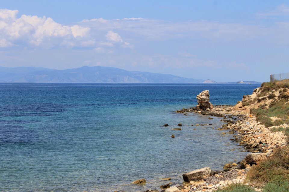 The aegean sea harbor island