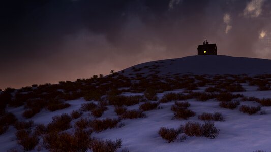 Winter cloud scenery