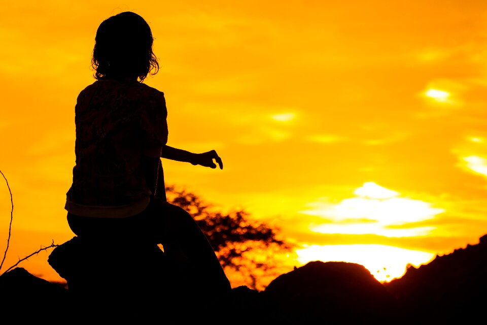 Sunset rocks africa