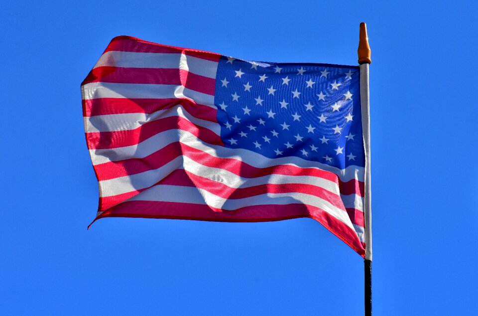 United states american flag land