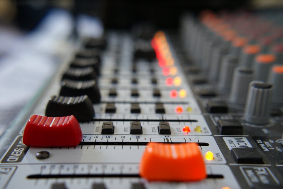 Music mixing studio