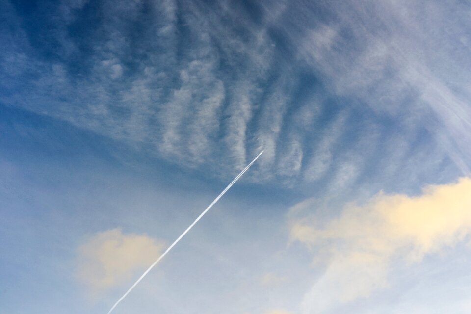 Chem trails trail clouds photo