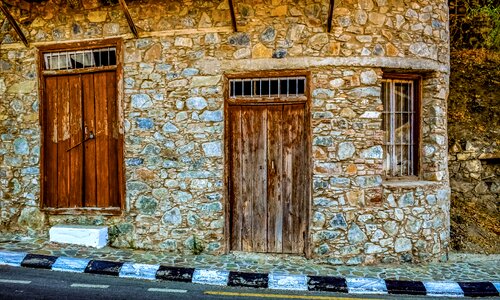Traditional facade village photo