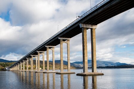 Tasmania bridge river photo