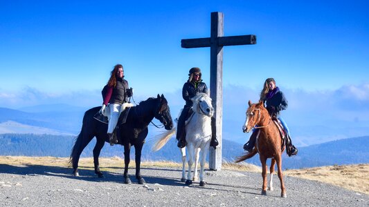 Landscape summit cross cross photo