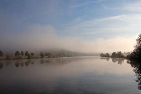 Water saar autumn morning