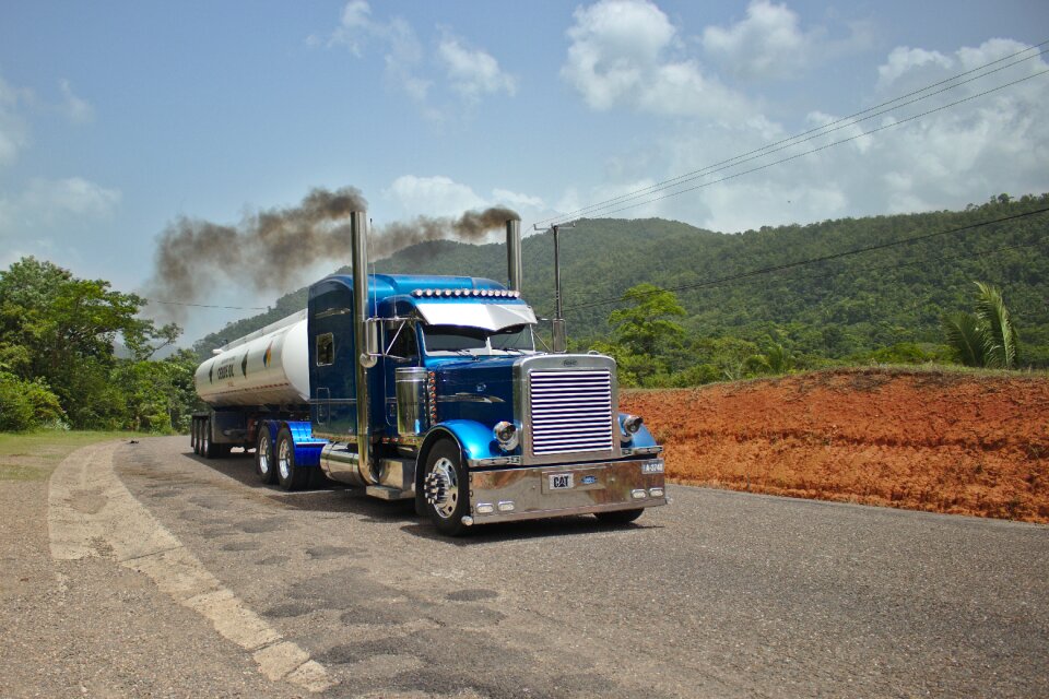 Tanker transport blue