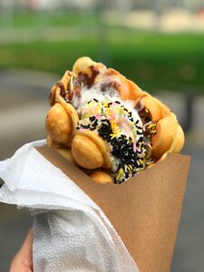 Waffle chocolate cream