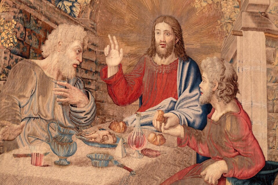 Eucharist bread and wine blessing