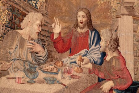 Eucharist bread and wine blessing