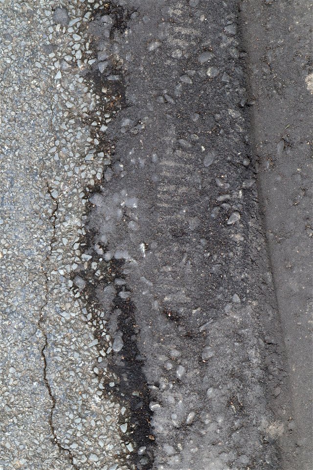 Road Asphalt Damaged