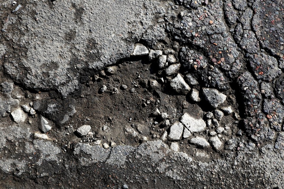 Road Asphalt Damaged