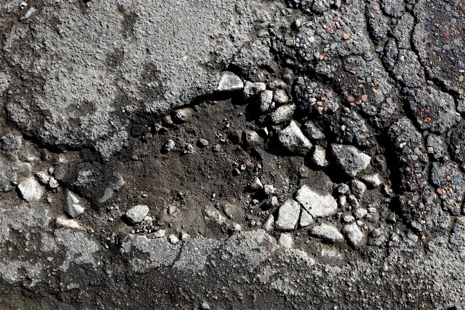 Road Asphalt Damaged photo