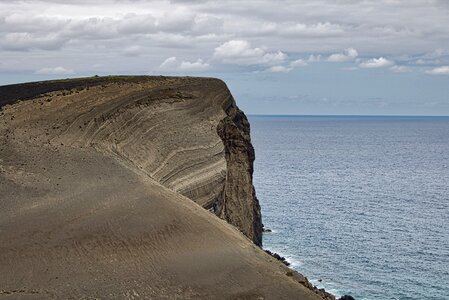 The volcano of capelinhos isthmus clouds