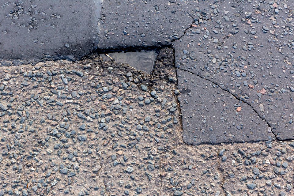 Road Asphalt Damaged photo