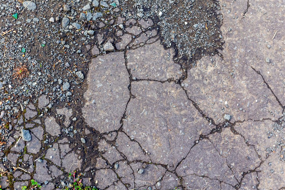 Road Asphalt Damaged