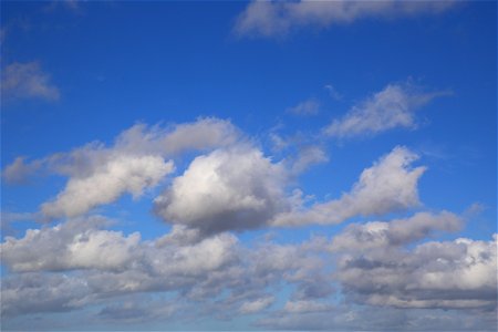 Sky Blue White Clouds photo