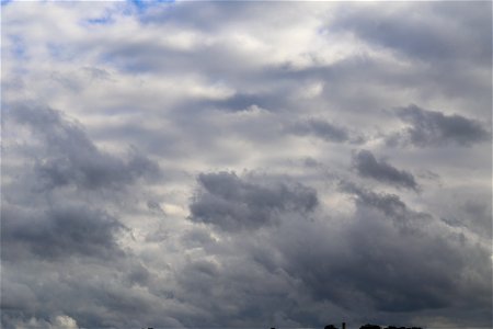 Sky Blue Dramatic Clouds photo