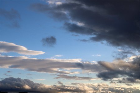 Sky Blue Dramatic Clouds photo