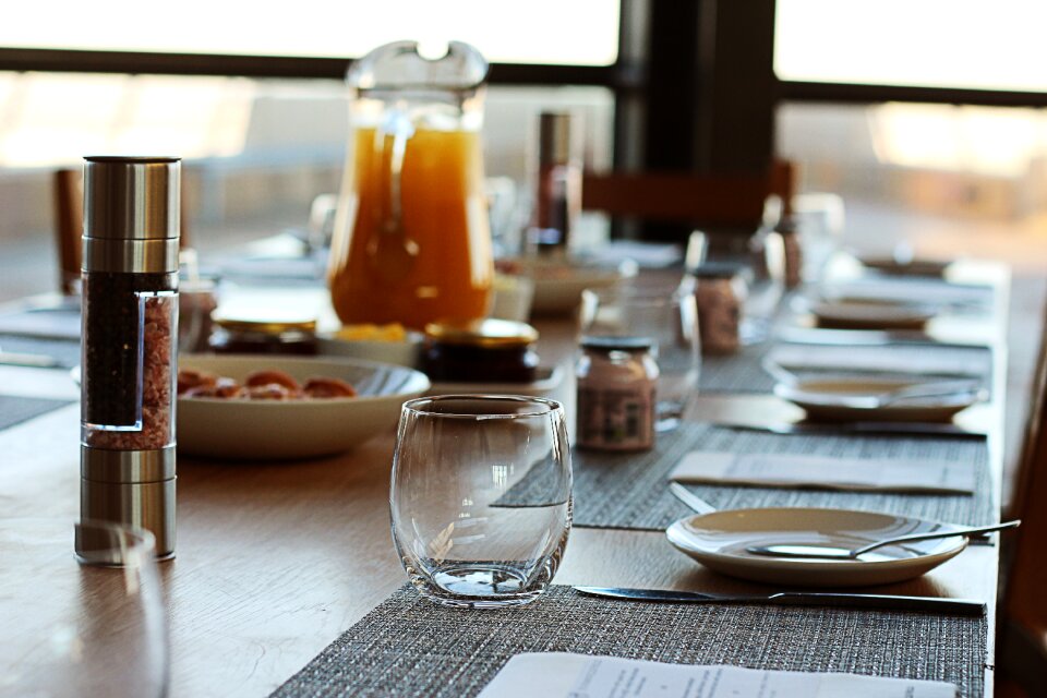 Table meal restaurant