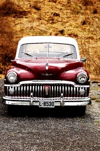 Old american car brown car