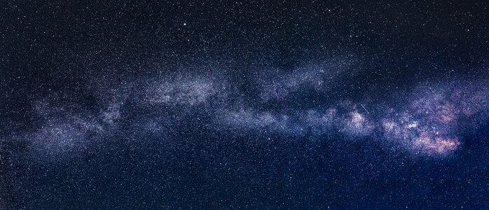 Starry sky long exposure astronomy photo