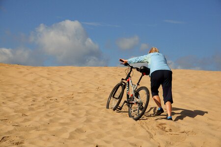 Bike dunes nature photo