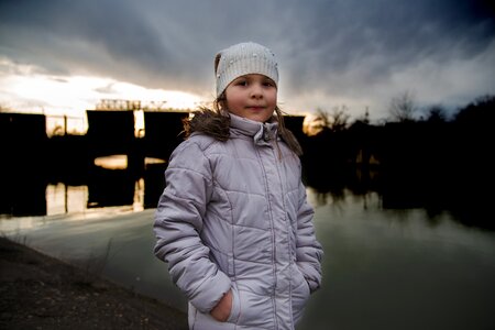 The little girl smile kids