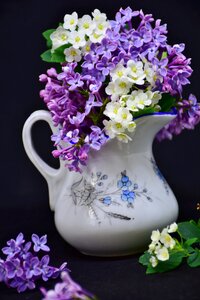 Floral plant vase photo