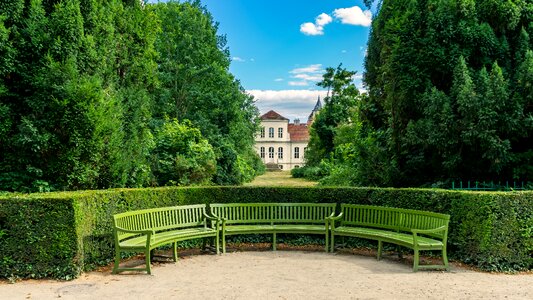 Bench half round nature