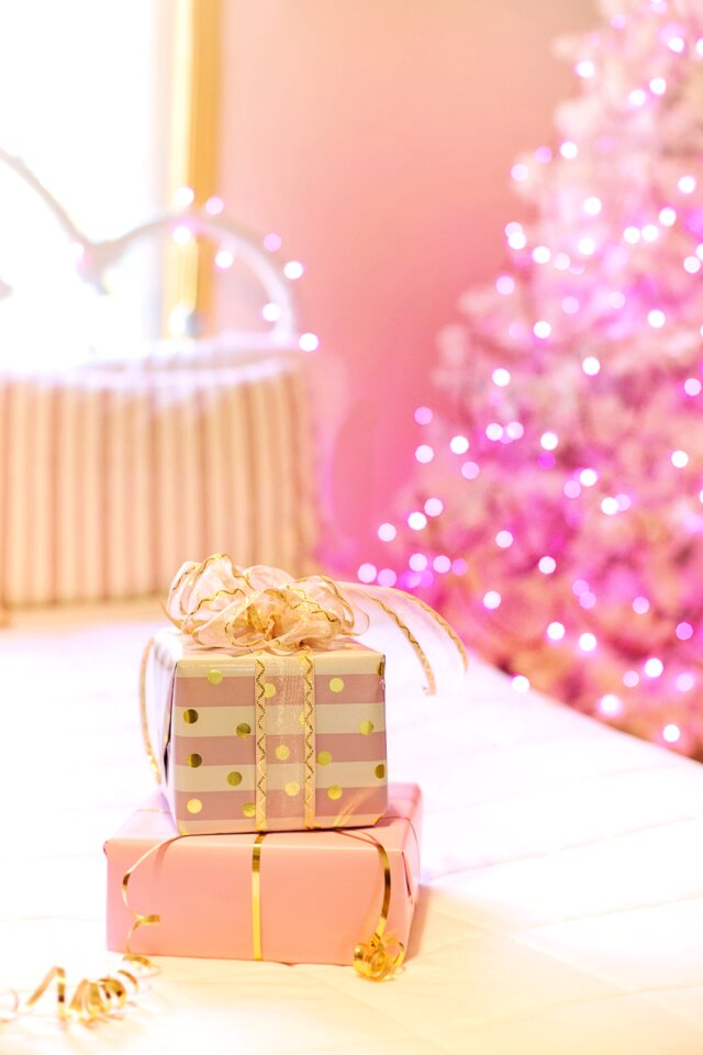 Gifts christmas tree bedroom