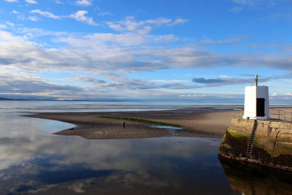 Beach light mirroring
